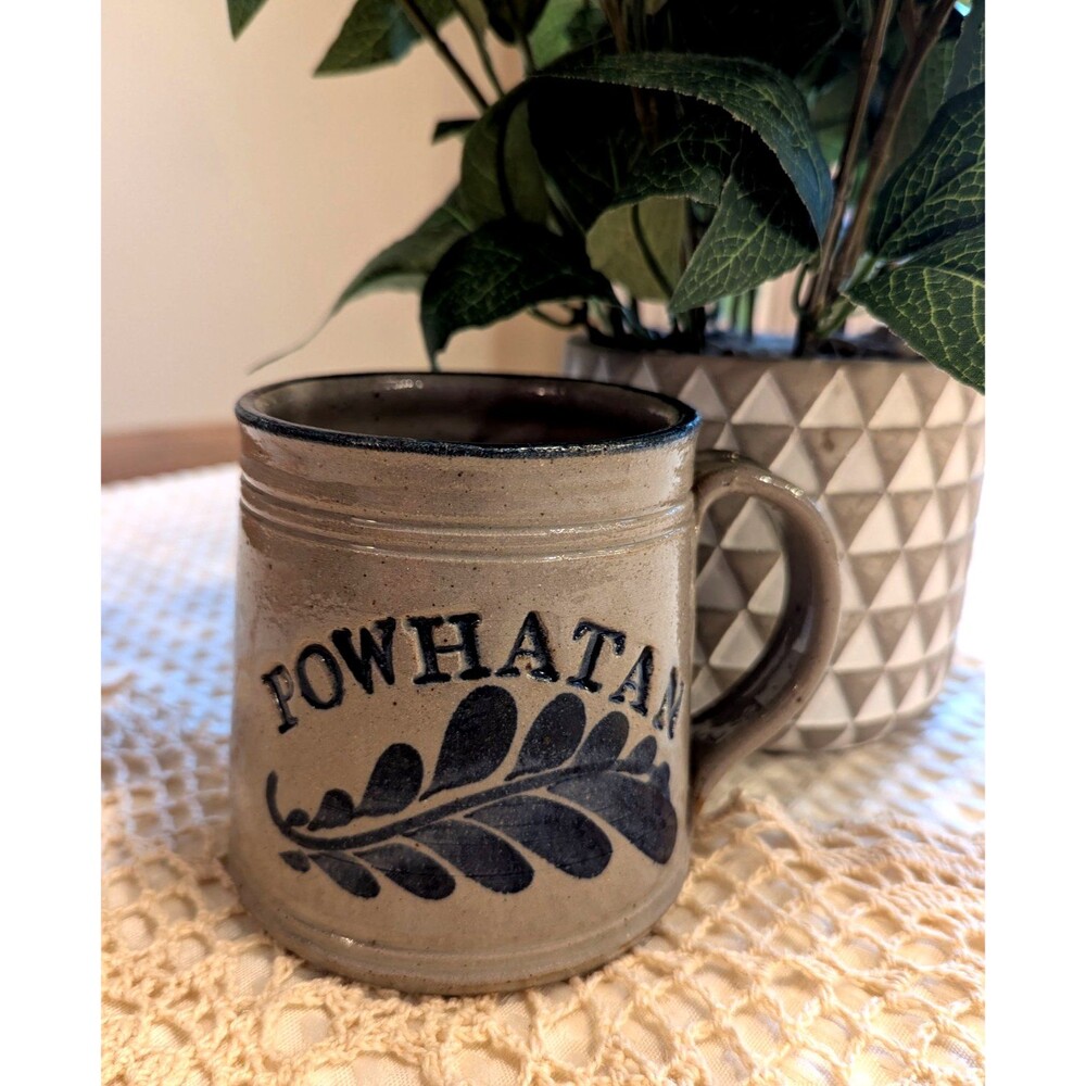 Vintage Westerwald Pottery Stoneware Hand Thrown Salt Glaze Mug Powhatan SIGNED